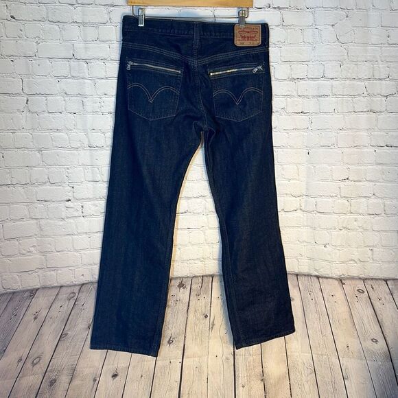 Levi’s 569 Loose Straight Dark Wash Mens Jeans size W32 x L32 Zippered Pocket - Picture 6 of 10